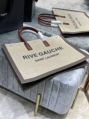 YSL RIVE GAUCHE LARGE TOTE BAG BEIGE/GRAY 509415 SIZE 48 x 36 x 16 CM - 4