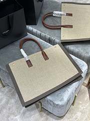 YSL RIVE GAUCHE LARGE TOTE BAG BEIGE/GRAY 509415 SIZE 48 x 36 x 16 CM - 3