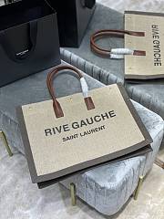 YSL RIVE GAUCHE LARGE TOTE BAG BEIGE/GRAY 509415 SIZE 48 x 36 x 16 CM - 2