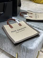 YSL RIVE GAUCHE N/S TOTE BAG BEIGE/GRAY 631682 SIZE 37.5 × 38 × 17 CM - 3