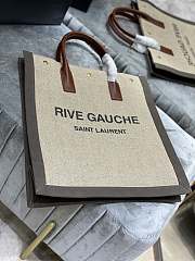 YSL RIVE GAUCHE N/S TOTE BAG BEIGE/GRAY 631682 SIZE 37.5 × 38 × 17 CM - 2