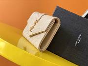 YSL MONOGRAM SMALL ENVELOPE WALLET BEIGE 651026 SIZE 13.5 x 9.5 x 3 CM - 3