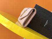 YSL MONOGRAM SMALL ENVELOPE WALLET LIGHT PINK 651026 SIZE 13.5 x 9.5 x 3 CM - 5