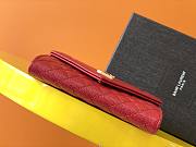 YSL MONOGRAM SMALL ENVELOPE WALLET RED 651026 SIZE 13.5 x 9.5 x 3 CM - 5