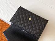 YSL MONOGRAM SMALL ENVELOPE SILVER METAL WALLET WHITE 651026 SIZE 13.5 x 9.5 x 3 CM - 6