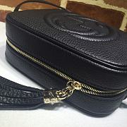 GUCCI SOHO SMALL LEATHER DISCO BAG BLACK 308364 SIZE 21 x 15 x 7 CM - 3