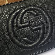 GUCCI SOHO SMALL LEATHER DISCO BAG BLACK 308364 SIZE 21 x 15 x 7 CM - 4