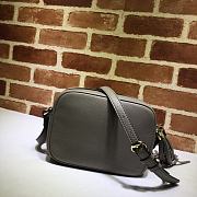 GUCCI SOHO SMALL LEATHER DISCO BAG GREY 308364 SIZE 21 x 15 x 7 CM - 2