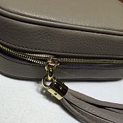 GUCCI SOHO SMALL LEATHER DISCO BAG GREY 308364 SIZE 21 x 15 x 7 CM - 4