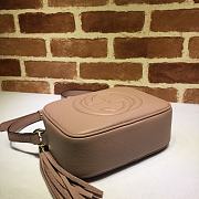 GUCCI SOHO SMALL LEATHER DISCO BAG ROSE BEIGE 308364 SIZE 21 x 15 x 7 CM - 5