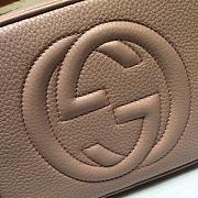 GUCCI SOHO SMALL LEATHER DISCO BAG ROSE BEIGE 308364 SIZE 21 x 15 x 7 CM - 6