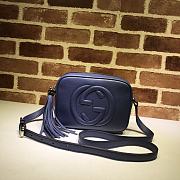 GUCCI SOHO SMALL LEATHER DISCO BAG PURPLE 308364 SIZE 21 x 15 x 7 CM - 1