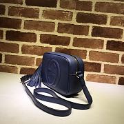 GUCCI SOHO SMALL LEATHER DISCO BAG PURPLE 308364 SIZE 21 x 15 x 7 CM - 3