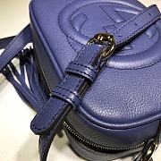 GUCCI SOHO SMALL LEATHER DISCO BAG PURPLE 308364 SIZE 21 x 15 x 7 CM - 5