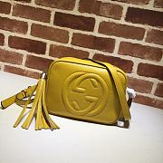 GUCCI SOHO SMALL LEATHER DISCO BAG YELLOW 308364 SIZE 21 x 15 x 7 CM - 1