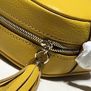 GUCCI SOHO SMALL LEATHER DISCO BAG YELLOW 308364 SIZE 21 x 15 x 7 CM - 2