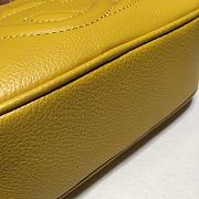 GUCCI SOHO SMALL LEATHER DISCO BAG YELLOW 308364 SIZE 21 x 15 x 7 CM - 3