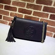 GUCCI INTERLOCKING GG BLACK 336752 SIZE 27 x 16 x 5 CM - 1