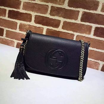 GUCCI INTERLOCKING GG BLACK 336752 SIZE 27 x 16 x 5 CM
