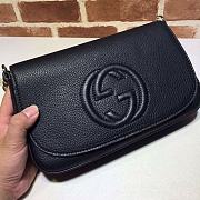 GUCCI INTERLOCKING GG BLACK 336752 SIZE 27 x 16 x 5 CM - 2