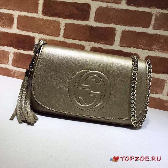 GUCCI INTERLOCKING GG GOLD 336752 SIZE 27 x 16 x 5 CM - 1