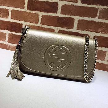 GUCCI INTERLOCKING GG GOLD 336752 SIZE 27 x 16 x 5 CM