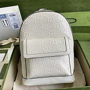 GG EMBOSSED WHITE BACKPACK 658579 SIZE 27×37×13 CM - 1