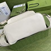 GG EMBOSSED WHITE BACKPACK 658579 SIZE 27×37×13 CM - 6