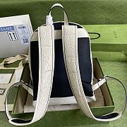 GG EMBOSSED WHITE BACKPACK 658579 SIZE 27×37×13 CM - 5