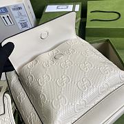 GG EMBOSSED WHITE BACKPACK 658579 SIZE 27×37×13 CM - 2