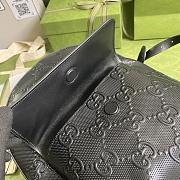 GG EMBOSSED BLACK BACKPACK 658579 SIZE 27×37×13 CM - 2