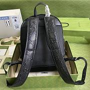 GG EMBOSSED BLACK BACKPACK 658579 SIZE 27×37×13 CM - 5