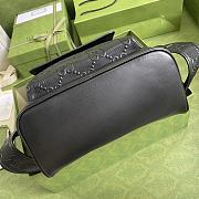 GG EMBOSSED BLACK BACKPACK 658579 SIZE 27×37×13 CM - 6