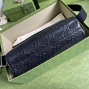 GUCCI GG EMBOSSED MESSENGER BAG BLACK 658565 SIZE 29 × 22 × 9.5 CM - 6