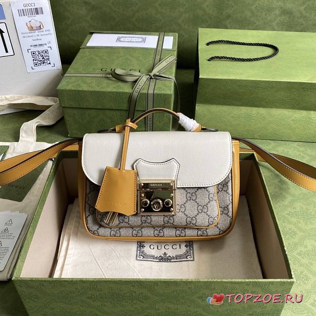 GUCCI PADLOCK MINI BAG WHITE 658487 SIZE 21 x 14 x 5 CM - 1