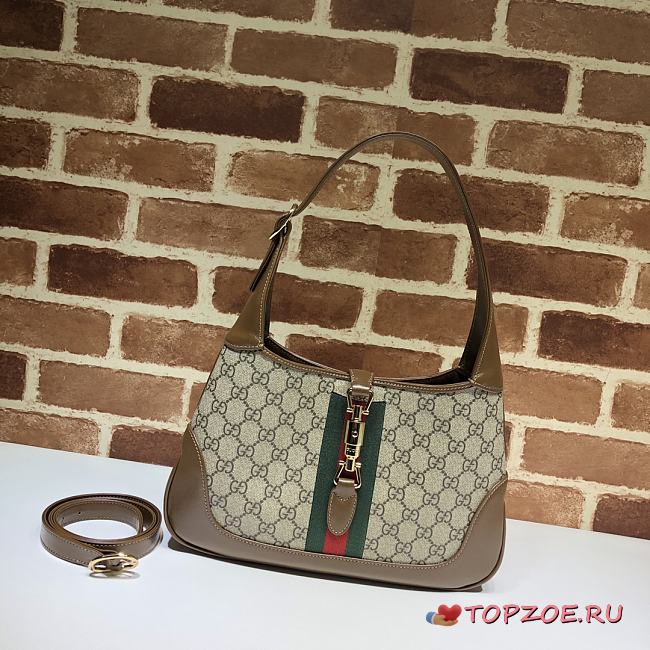JACKIE 1961 SMALL SHOULDER BAG GG SUPREME 636706 SIZE 28 x 19 x 4.5 CM - 1