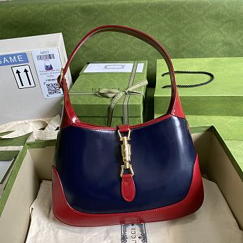JACKIE 1961 SMALL SHOULDER BAG NAVY & DARK RED 636706 SIZE 28 x 19 x 4.5 CM