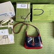 JACKIE 1961 SMALL SHOULDER BAG NAVY & DARK RED 636706 SIZE 28 x 19 x 4.5 CM - 2