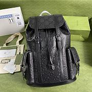 GUCCI GG EMBOSSED BACKPACK ‎BLACK 625770 SIZE 34 x 41 x 12 CM - 1
