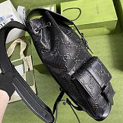GUCCI GG EMBOSSED BACKPACK ‎BLACK 625770 SIZE 34 x 41 x 12 CM - 2