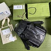 GUCCI GG EMBOSSED BACKPACK ‎BLACK 625770 SIZE 34 x 41 x 12 CM - 3