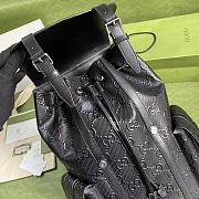 GUCCI GG EMBOSSED BACKPACK ‎BLACK 625770 SIZE 34 x 41 x 12 CM - 4