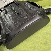 GUCCI GG EMBOSSED BACKPACK ‎BLACK 625770 SIZE 34 x 41 x 12 CM - 5
