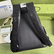 GUCCI GG EMBOSSED BACKPACK ‎BLACK 625770 SIZE 34 x 41 x 12 CM - 6