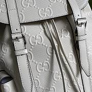 GUCCI GG EMBOSSED BACKPACK ‎WHITE 625770 SIZE 34 x 41 x 12 CM - 2