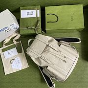 GUCCI GG EMBOSSED BACKPACK ‎WHITE 625770 SIZE 34 x 41 x 12 CM - 5