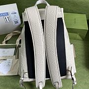 GUCCI GG EMBOSSED BACKPACK ‎WHITE 625770 SIZE 34 x 41 x 12 CM - 6
