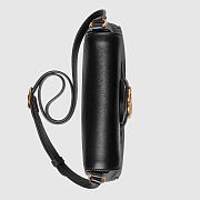 GUCCI SMALL MESSENGER BAG WITH DOUBLE G BLACK 648934 SIZE 23.5 x 17.5 x 5 CM - 5