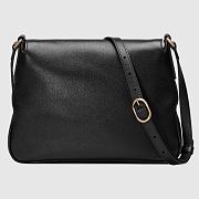 GUCCI SMALL MESSENGER BAG WITH DOUBLE G BLACK 648934 SIZE 23.5 x 17.5 x 5 CM - 6