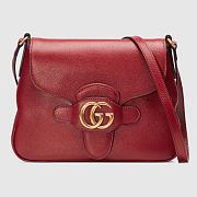 GUCCI SMALL MESSENGER BAG WITH DOUBLE G RED 648934 SIZE 23.5 x 17.5 x 5 CM - 1